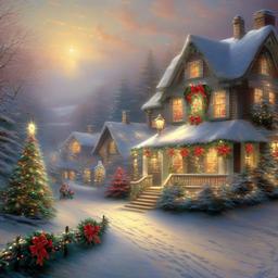 Christmas Background Wallpaper - thomas kinkade christmas wallpaper  