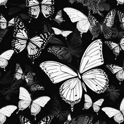 Butterfly Background Wallpaper - black and white butterfly background  