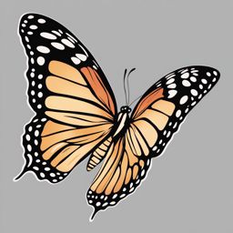 butterfly clipart - a delicate butterfly in flight. 