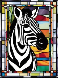 Stained Glass Zebra - Add a touch of safari charm with stained glass zebra designs, featuring these iconic black-and-white striped animals in vibrant hues.  