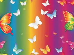 Butterfly Rainbow Background  