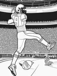 Football Halftime Show Coloring Pages - Halftime Performance at the Game  minimal black outline printable sheet, coloring page