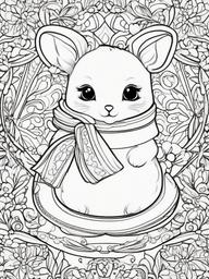 Christmas Cute Coloring Pages  outling,coloring pages,black and whit