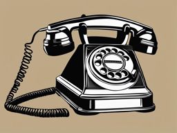 phone clipart - a vintage, rotary phone. 