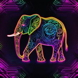 Neon Background Wallpaper - neon elephant wallpaper  