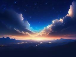 Blue Night Sky Background Hd  ,desktop background wallpaper