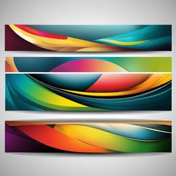 Banner clipart - creative banner design with abstract art  