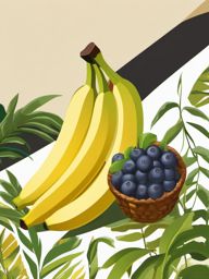 Banana Clipart, Ripe and yellow bananas in a fruit basket. 