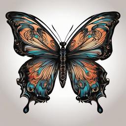 graphic butterfly tattoo  