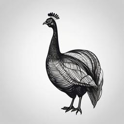 simple drawing of a turkey  minimal rough sketch scribbles,doodles,black and white