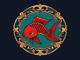 pisces small tattoo  simple vector color tattoo