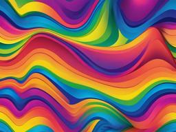 Psychedelic Rainbow Background  