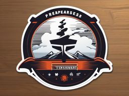 Tornado response sticker- Preparedness and teamwork, , sticker vector art, minimalist design