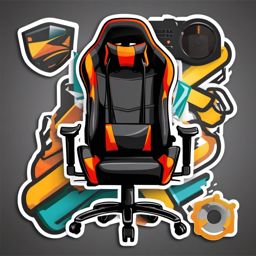 Gaming chair sticker- Comfortable gaming, , sticker vector art, minimalist design