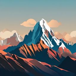 Cordillera Huayhuash sticker- Breathtaking mountain range in Peru, , sticker vector art, minimalist design