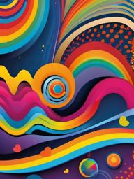 Whimsical incorporating a rainbow element for added visual appeal.  color vector art,clipart,minimal