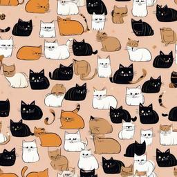 Cat Background Wallpaper - cat wallpaper drawing  