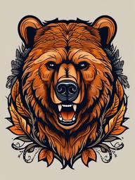 papa bear tattoo  simple vector color tattoo