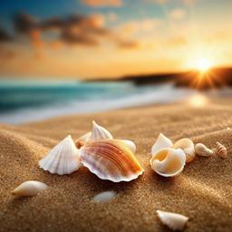 Beach Background Wallpaper - seashell beach background  