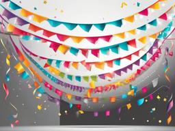 Celebration clipart - colorful streamers hanging from the ceiling  color,minimalist,vector clipart