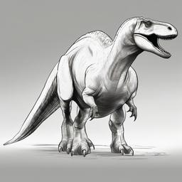 drawing of a Shunosaurus dinosaur  minimal rough sketch scribbles,doodles,black and white