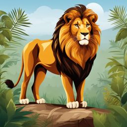 lion clipart - a fierce and proud lion, king of the jungle. 