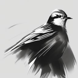 sketch of robin  minimal rough sketch scribbles,doodles,black and white