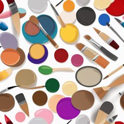 free clip art images on an artist's palette - for creative use in art. 