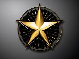 Gold Star With Black Background - Black background with a shining gold star.  background wallpaper