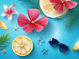 Summer Wallpaper Blue  background