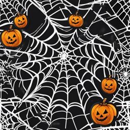 Spider Web Sticker - Halloween vibes, ,vector color sticker art,minimal