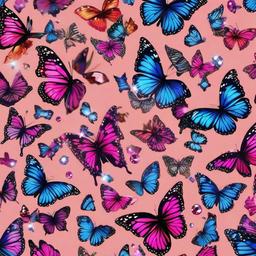 Butterfly Background Wallpaper - bling butterfly wallpaper aesthetic  