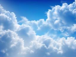 Clouds Sky Background-Bright blue with fluffy clouds scattered for a vibrant, open-sky feel  background wallpaper