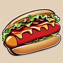 Hot Dog clipart - hot dog with ketchup  clipart