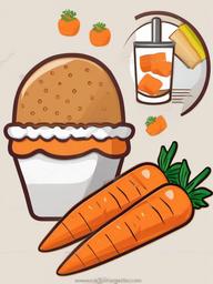 Carrot clipart - carrot as a snack  vector clipart