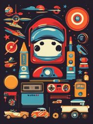 Classic Toy Themes , vintage t shirt vector art