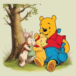 Winnie The Pooh clipart - Pooh with Christopher Robin  vector clipart