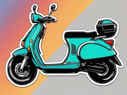 Electric Scooter Sticker - Eco-friendly ride, ,vector color sticker art,minimal