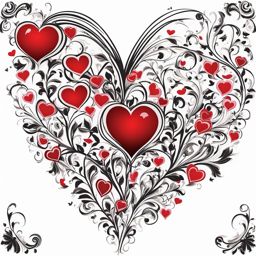 heart clip art - overflowing with love and affection. 