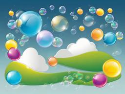 Bubble clipart - bubbles on a sunny day  