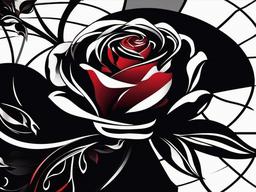 Black And Red Rose Wallpaper - Dark black with a red rose accent.  background wallpaper