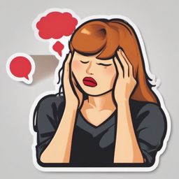 Facepalm Emoji Sticker - Exasperated response, , sticker vector art, minimalist design