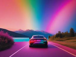 Wallpaper Aesthetic Rainbow  