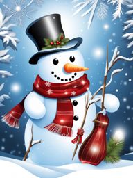 snowman clipart transparent background - embodying winter's charm. 