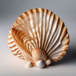 Seashell art and crafts close shot perspective view, photo realistic background, hyper detail, high resolution