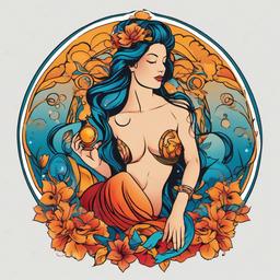 aquarius design tattoo  simple vector color tattoo