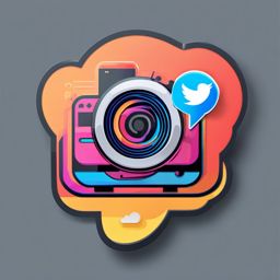 Social media notification sticker- Digital interaction, , sticker vector art, minimalist design