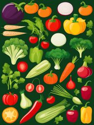 vegetables clipart - a colorful array of fresh vegetables, healthy and delicious 