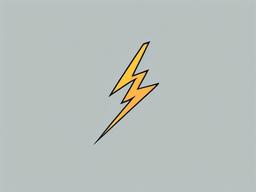 Small Lightning Tattoo - A subtle and compact lightning bolt for a touch of energy.  minimalist color tattoo, vector