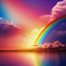 Rainbow Background Wallpaper - rainbow and clouds background  